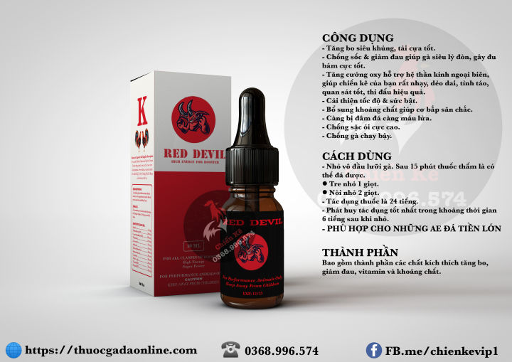 Thuốc nuôi gà đá của Mỹ RED DEVIL: Lựa chọn hàng đầu cho trận chiến đỉnh cao