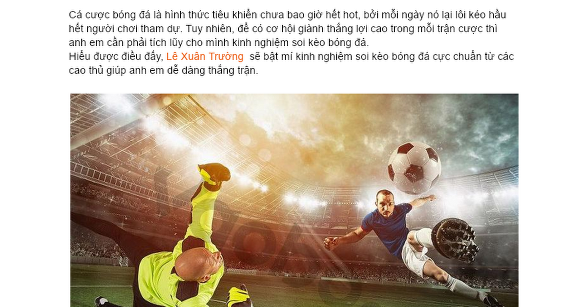 Soi keo bd tt chuẩn xác: Bí kíp từ cao thủ cá độ bóng đá