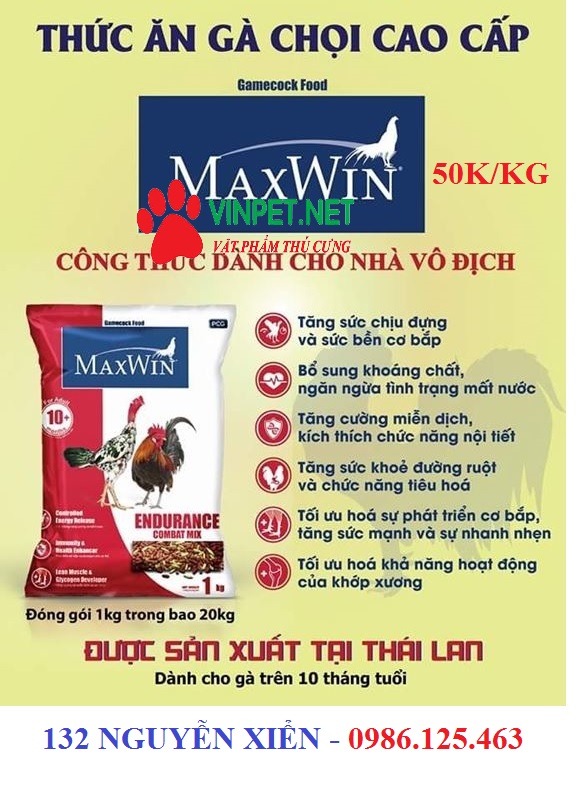 Mua Cám Gà Đá Maxwin Ở Đâu? | Địa Chỉ Uy Tín, Giá Rẻ